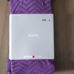 The Avenue Purple Tights Size E Womens Plus